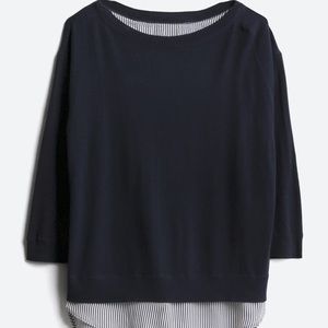 Market & Spruce Mixed Material Pullover